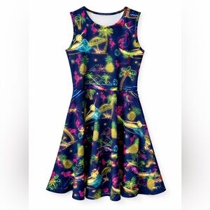 Girls Flamingo Beach Party Dress Size 10/12 | Tropical Twirl Dress